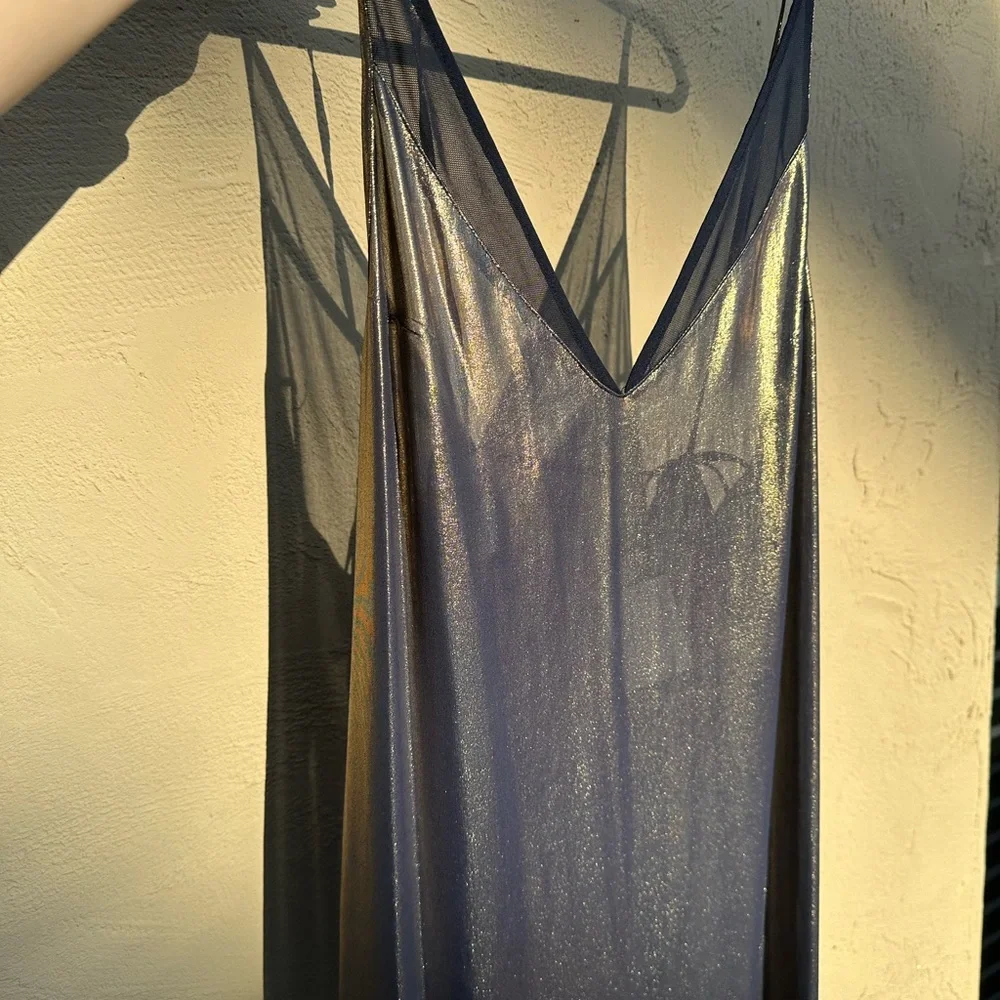 Free People Metallic Maxi Dress - Gold and Black - Picture 7 of 8